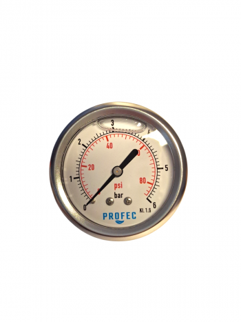 Glyzerinmanometer Ø 63 mm, Anschluss hinten 1/4